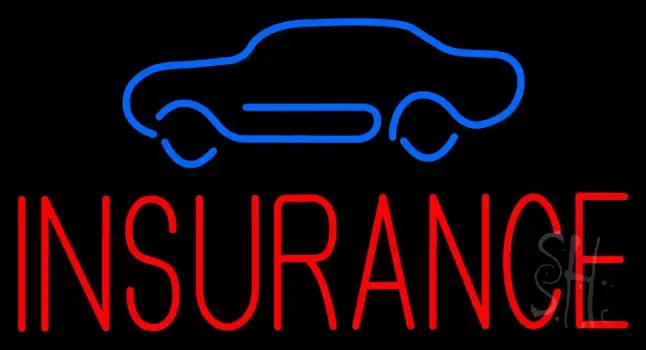 Red Insurance Car Logo LED Neon Sign