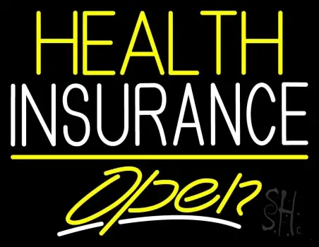 Health Insurance Open LED Neon Sign