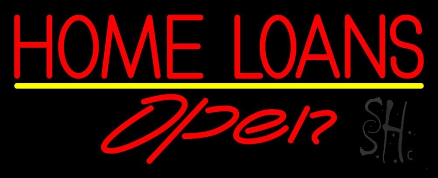 Home Loans Open LED Neon Sign