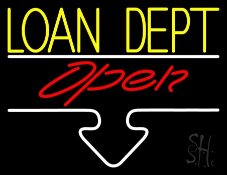 Loan Dept Open LED Neon Sign
