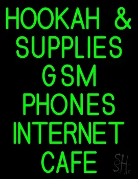 Hookah And Supplies Gsm Phones Internet Cafe LED Neon Sign