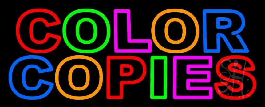 Color Copies 3 LED Neon Sign