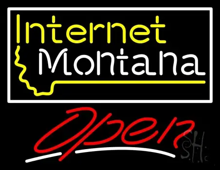 Custom Internet Montana Open LED Neon Sign