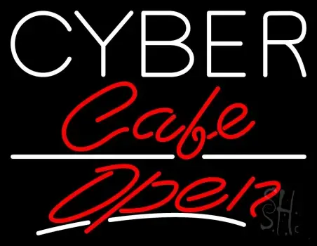 Cyber Cafe Open LED Neon Sign