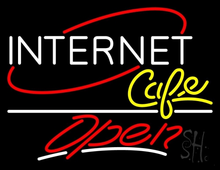 Deco Style Internet Cafe Open LED Neon Sign