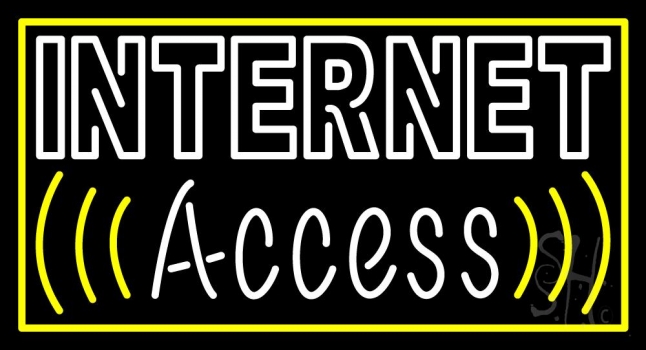 Double Stroke Internet Access LED Neon Sign