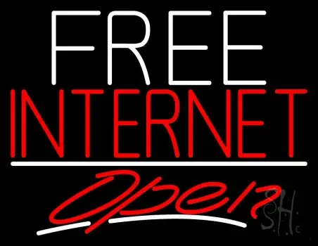 Free Internet Open LED Neon Sign