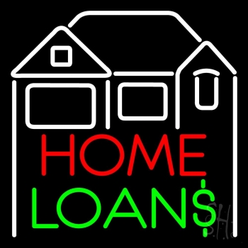Home Loans With Home Logo LED Neon Sign