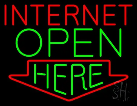 Internet Open Here LED Neon Sign