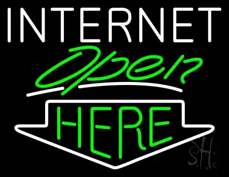 Internet Open Here LED Neon Sign