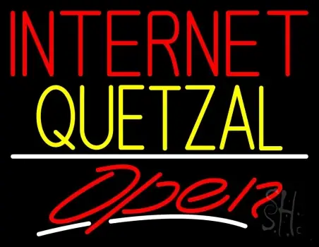 Internet Quetzal Open LED Neon Sign