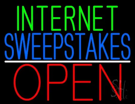 Internet Sweepstakes Open LED Neon Sign