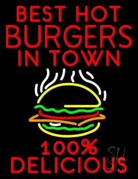 Best Hot Burgers Intown LED Neon Sign