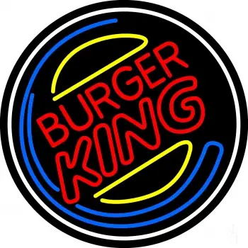 Burger King Double Stroke Circle LED Neon Sign