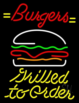Burgers Grilled Toorder LED Neon Sign