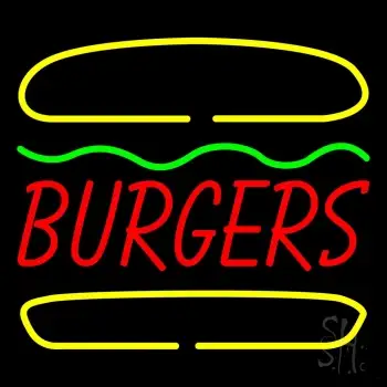Burgers LED Neon Sign