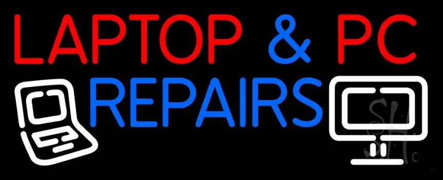 Laptop And Pc Repairs LED Neon Sign