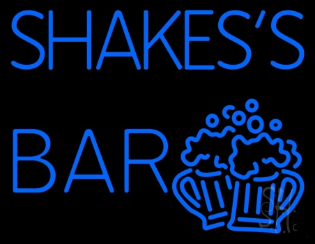 Blue Shakes Bar LED Neon Sign