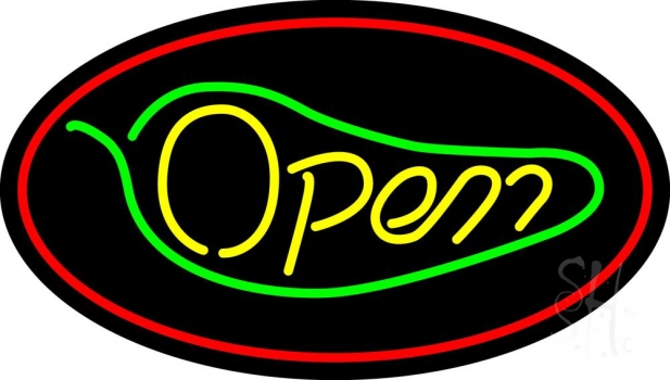 Chili With Oval LED Neon Sign