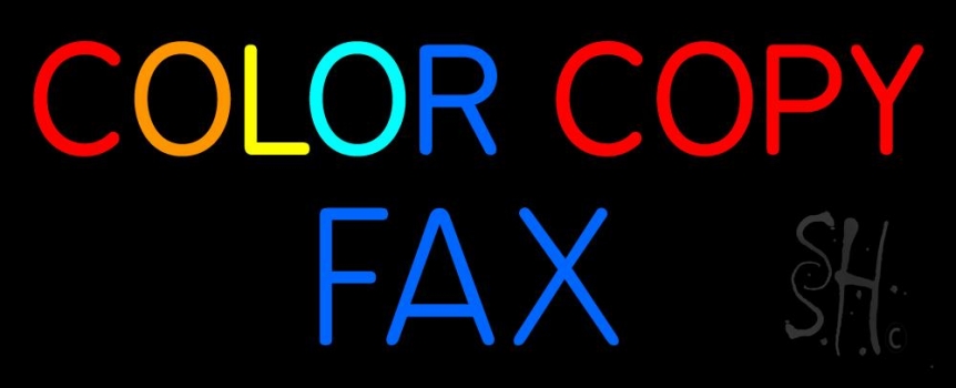 Color Copy Fax 1 LED Neon Sign