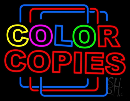Double Stroke Multi Colored Color Copies LED Neon Sign