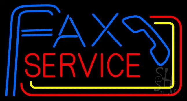 Fax Service With Logo LED Neon Sign
