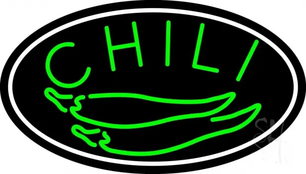 Green Chili Oval LED Neon Sign