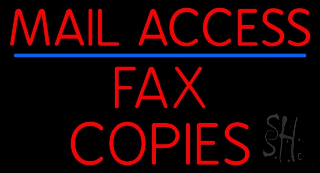 Mail Access Fax Copies LED Neon Sign