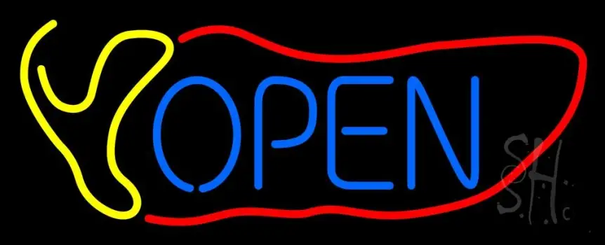 Red Chili Open LED Neon Sign