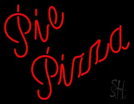 Red Pie Pizza LED Neon Sign