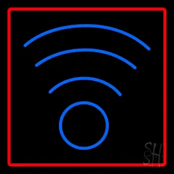 Blue Colored Wifi Logo LED Neon Sign