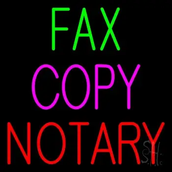 Fax Copy Notary 1 LED Neon Sign