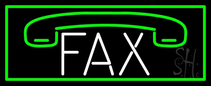 Fax Logo With Border 2 LED Neon Sign