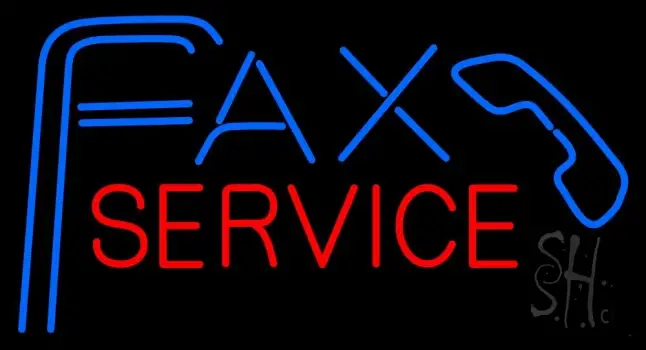 Fax Service With Logo 1 LED Neon Sign