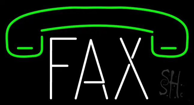 Fax With Logo 2 LED Neon Sign