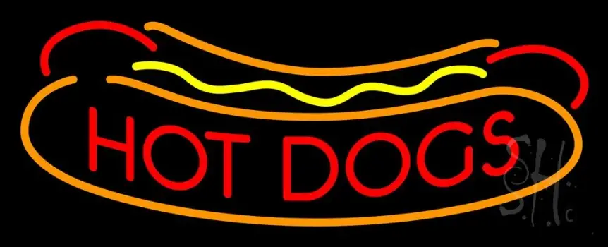 Red Hotdogs Logo LED Neon Sign