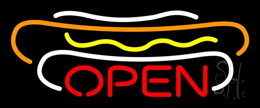 Hot Dogs Open LED Neon Sign