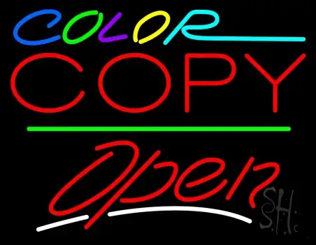 Multi Colored Color Copy Open 1 LED Neon Sign