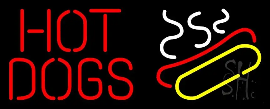 Red Hot Dogs Logo LED Neon Sign