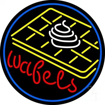 Wafels Circle LED Neon Sign