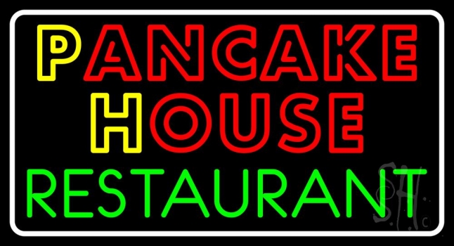 Border White Pancake House Restaurant LED Neon Sign