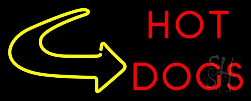 Hot Dogs With Arrow 1 LED Neon Sign