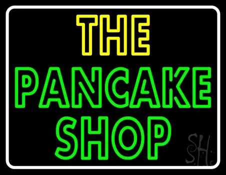 With Border The Pancake Shop LED Neon Sign