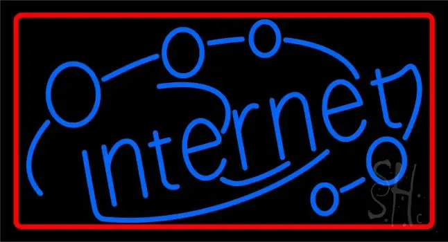 Blue Internet LED Neon Sign