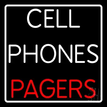 Cell Phones Pagers Block 1 LED Neon Sign