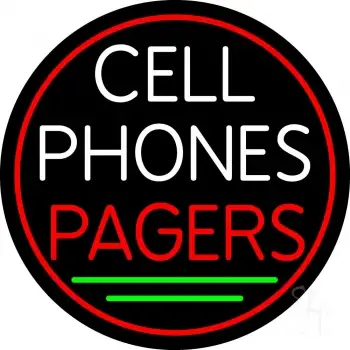 Cell Phones Pagers Block 2 LED Neon Sign