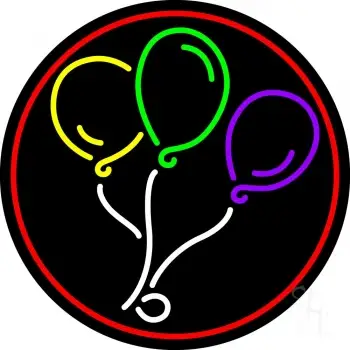 Circle Balloon Logo LED Neon Sign