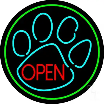Dog Open Logo 5 LED Neon Sign