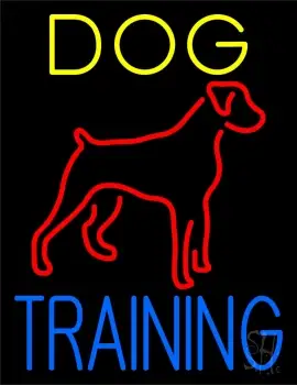 Dog Training Green Border 1 LED Neon Sign