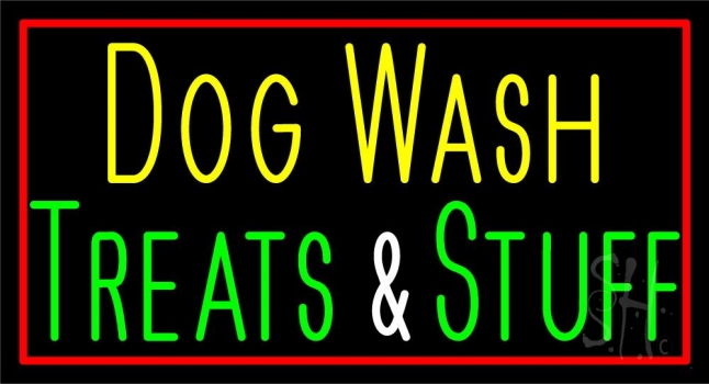 Dog Wash Treat And Stuff 1 LED Neon Sign